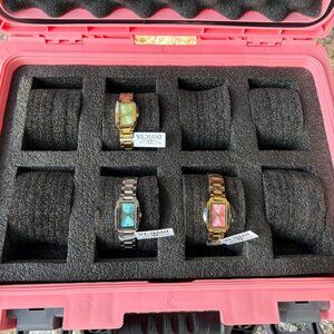 Invicta Women's Wildflower Watch Collection - 3 Watches with 8-Slot Hard Case